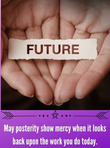 May Prosperity Show Mercy When It Looks Back Upon The Work You Do Today.